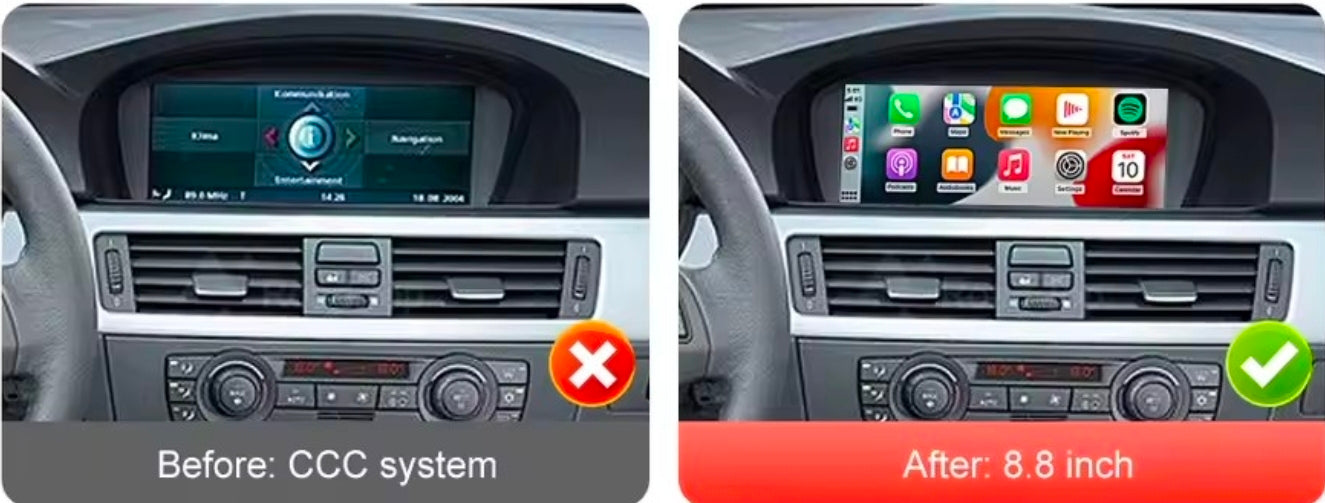 BMW E60 Digital Cockpit Cluster & Android Carplay Media Screen