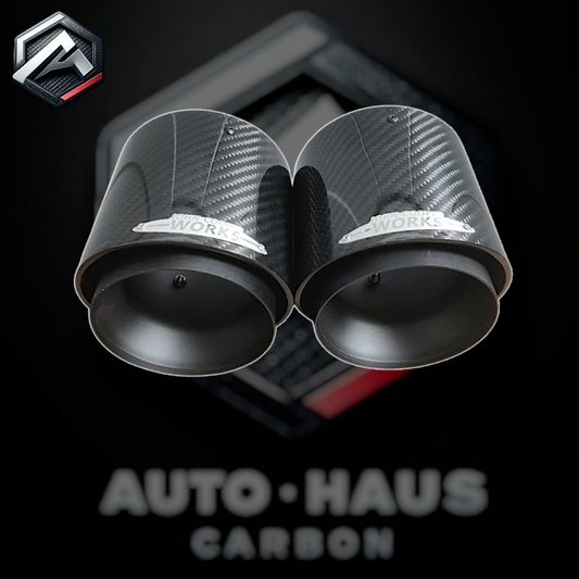 Mini Cooper S JCW F54 F55 F56 F57 F60 Carbon Fibre Exhaust Tips