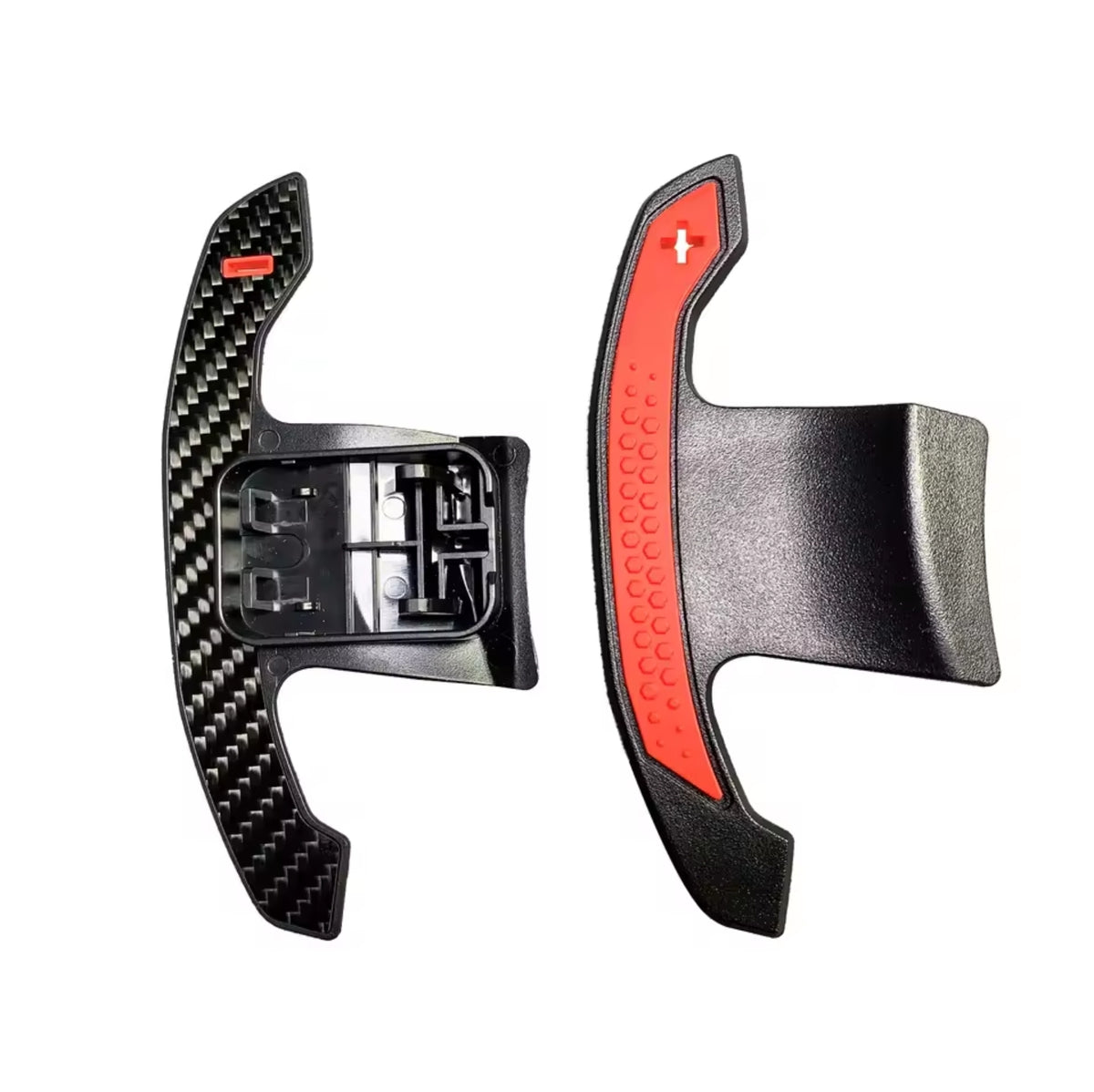 BMW F & G Series G8x M Style Carbon Paddle Shifters Red Carbon