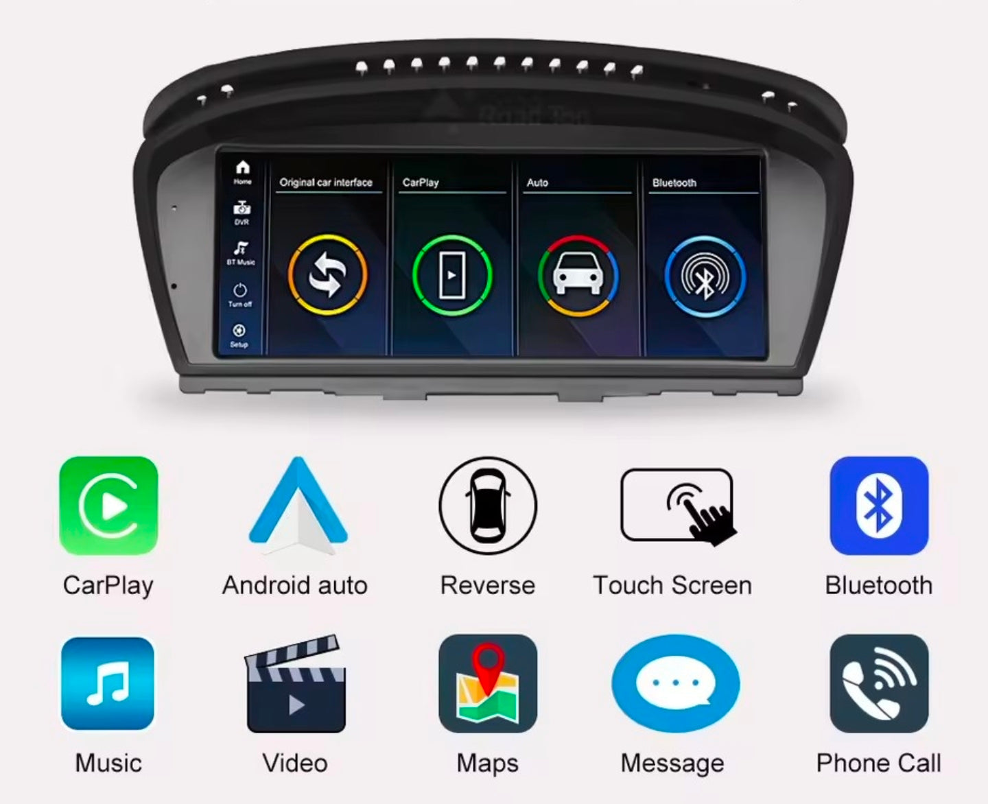 BMW E60 Digital Cockpit Cluster & Android Carplay Media Screen