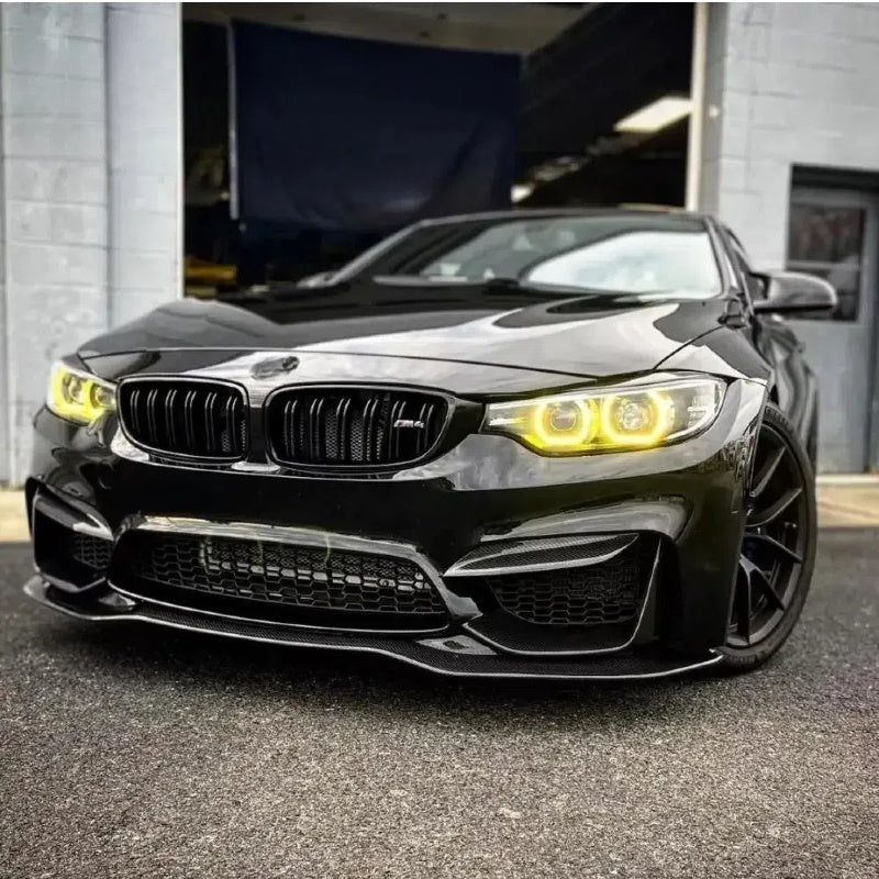 Divisor inferior delantero estilo PSM de fibra de carbono para BMW F80/F82 M3/M4