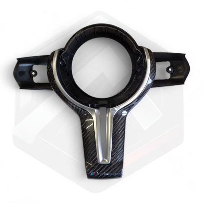 BMW F Series Carbon Fibre Centre Trim - Silver MPERFORMANCE Logo